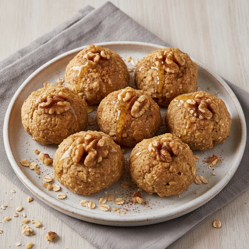 Banana Oat Walnut Energy Bites