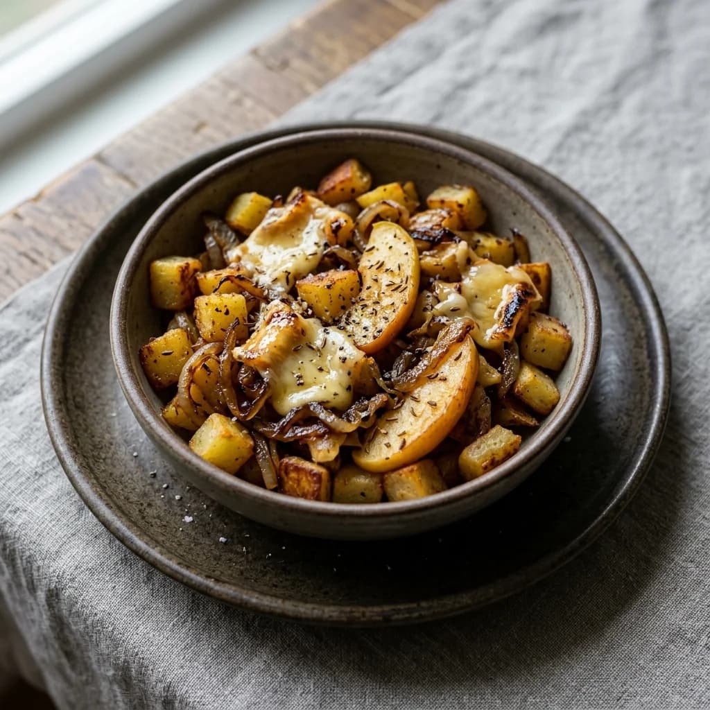Crispy Harzer Potato and Apple Skillet