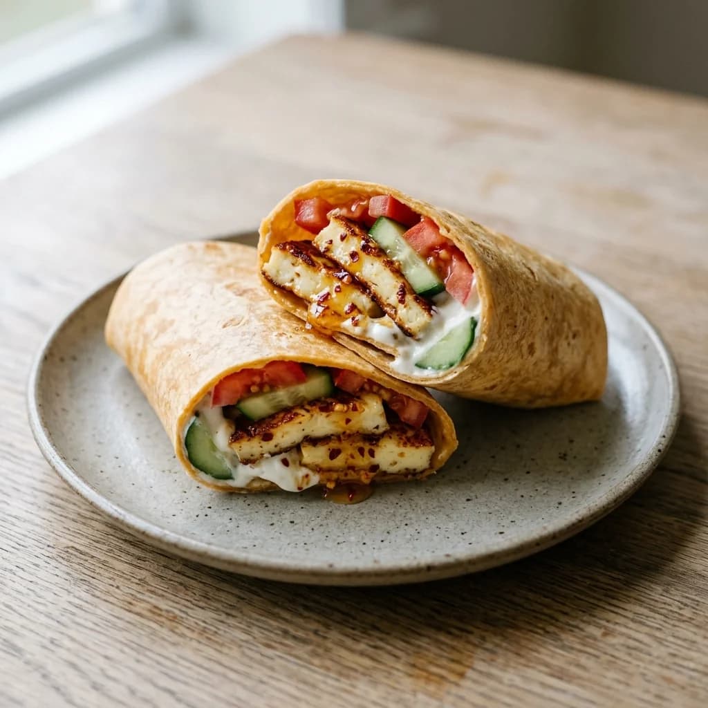 Hot Honey Halloumi Wraps