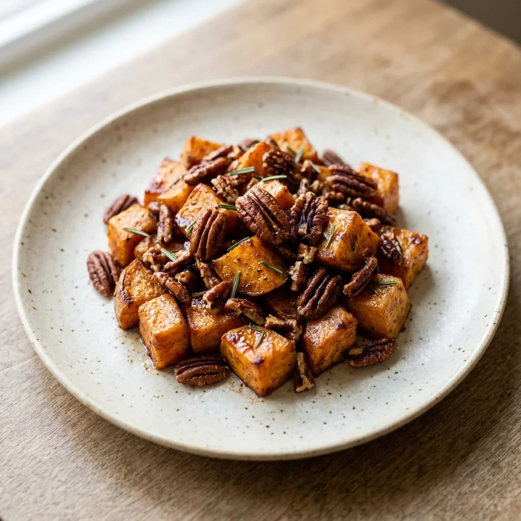 Maple Pecan Roasted Sweet Potatoes