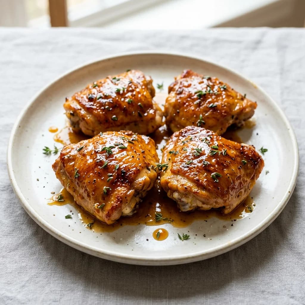 Orange Glazed Thyme Chicken Thighs