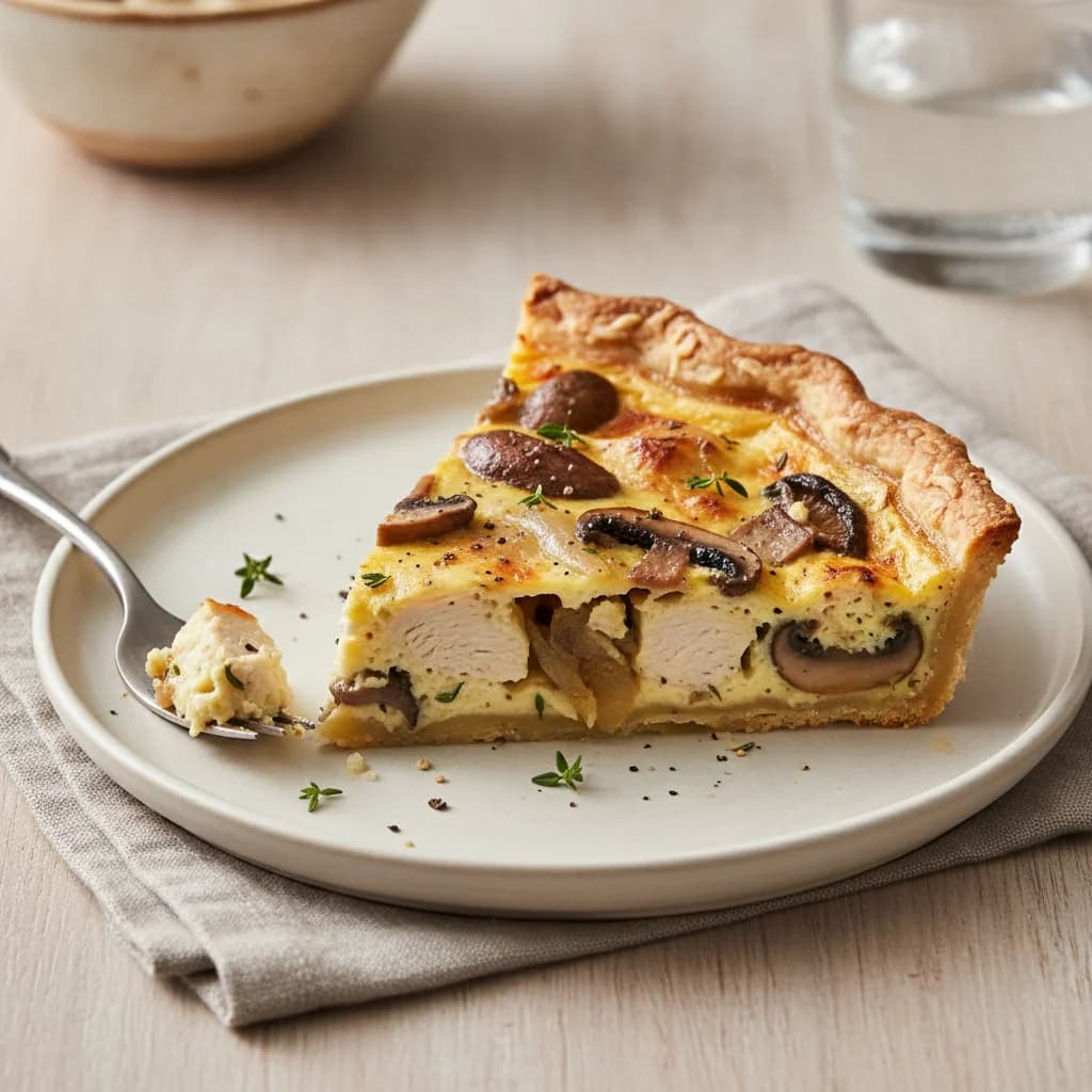 Savory Chicken, Mushroom and Thyme Tart