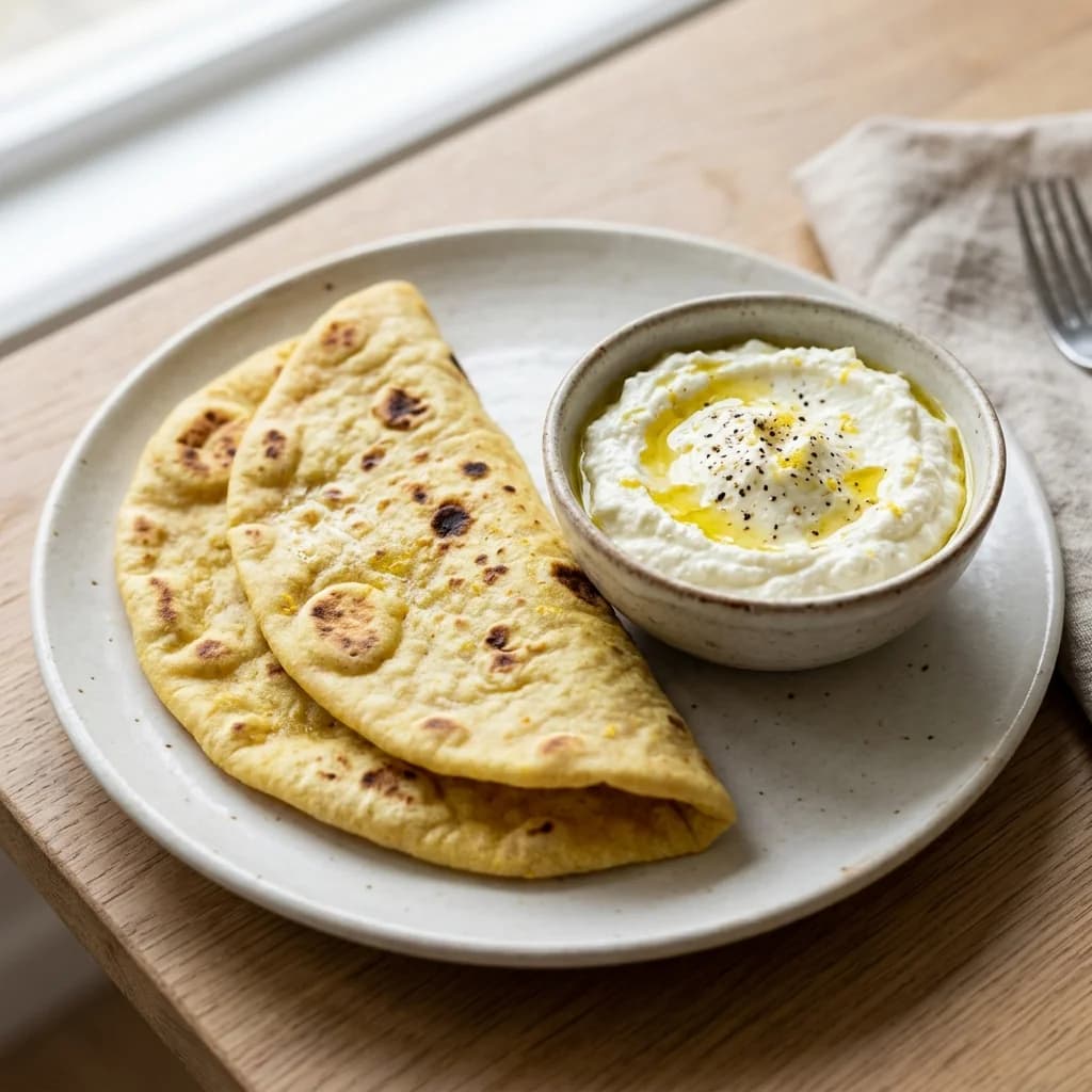 Thermomix Golden Flatbreads with Whipped Feta